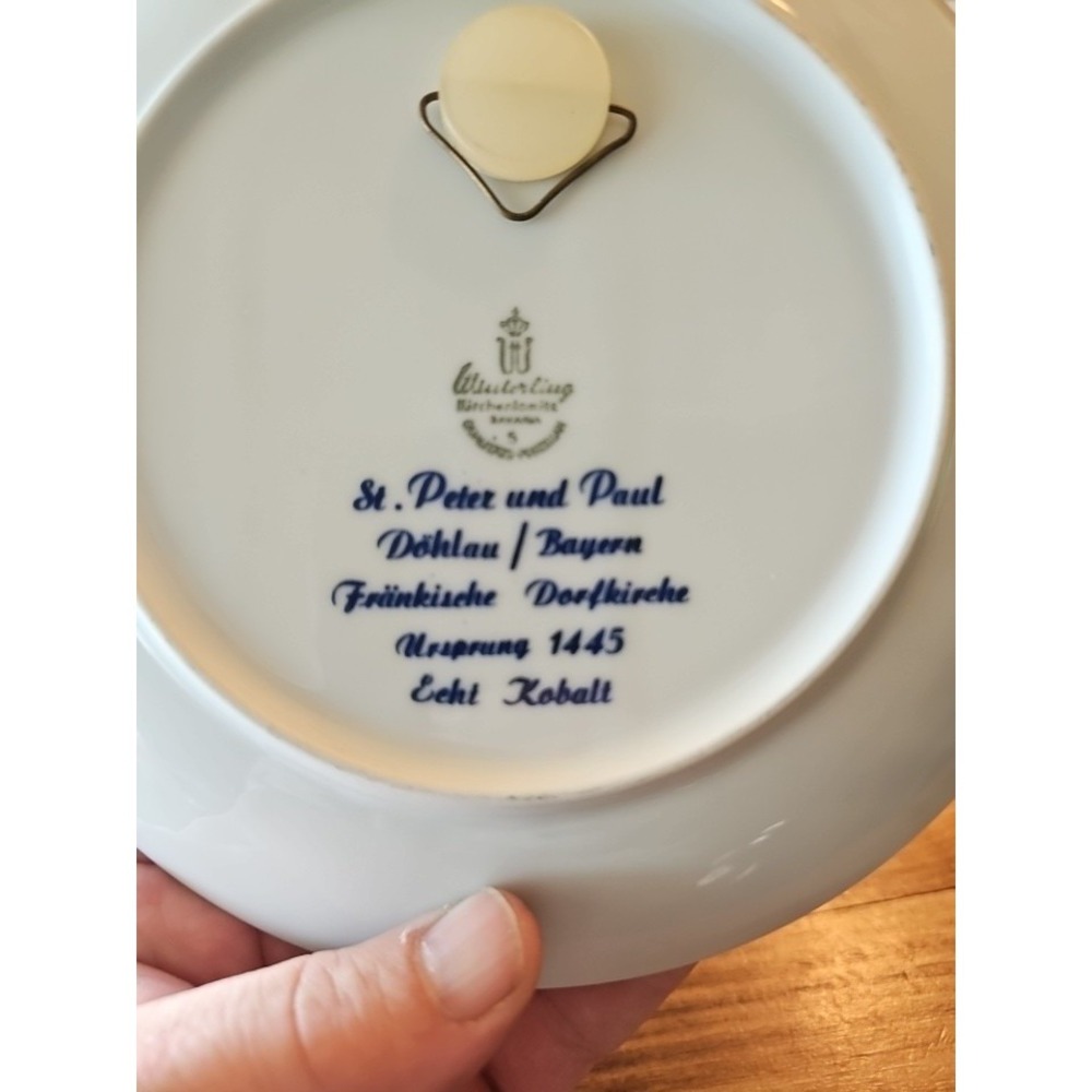 Winterling Christmas 1985 Porcelain Collector Plate St. Peter und Paul Bavaria - Picture 2 of 2